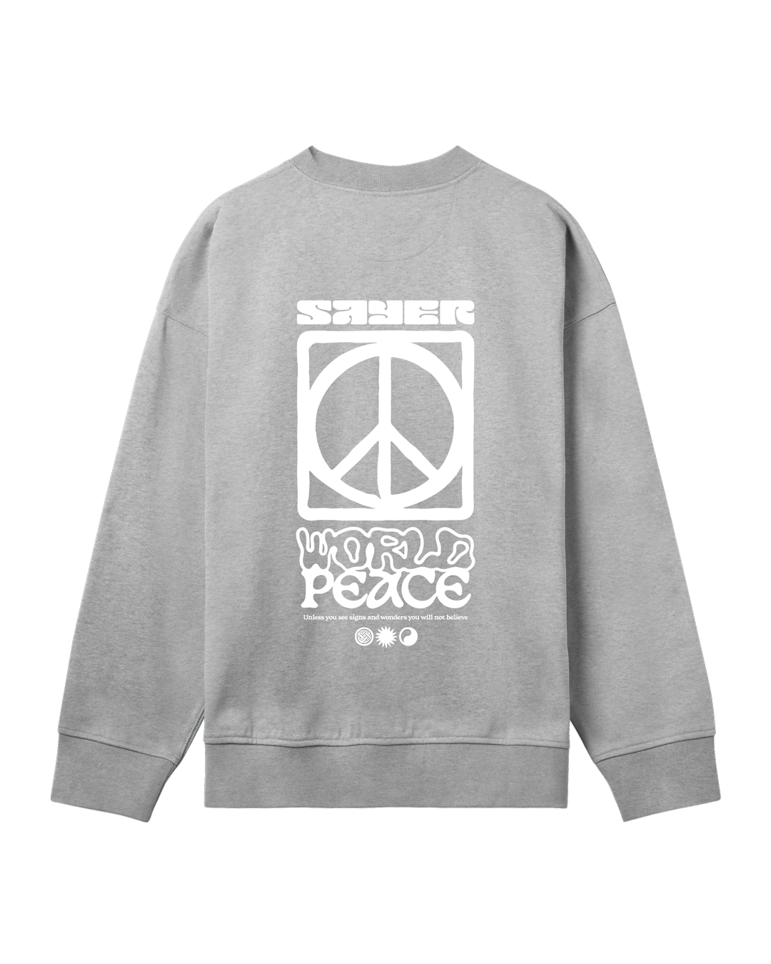 Mens World Peace Sweat - Grey