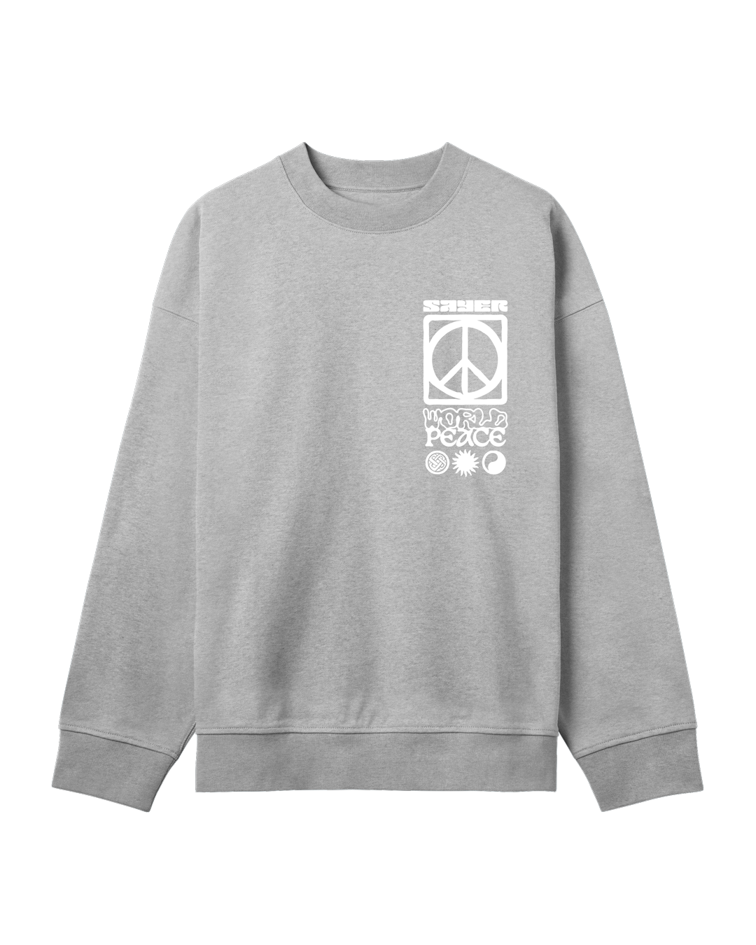 Mens World Peace Sweat - Grey