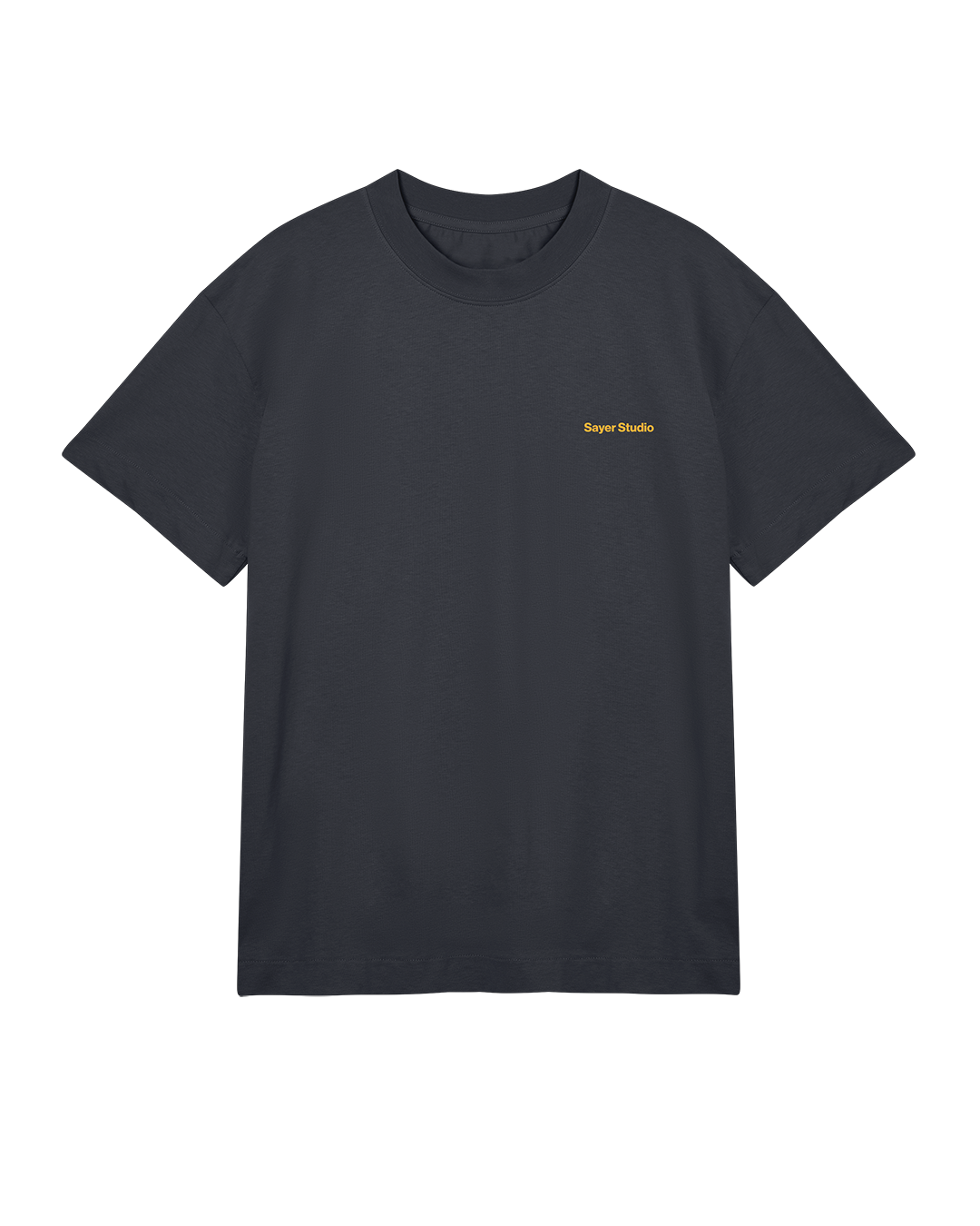 Mens Healing with Sound Tee Black with Orange Print