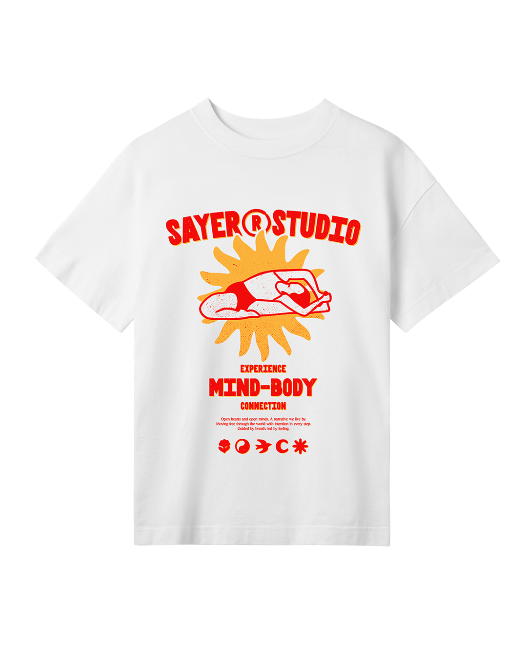 Womens Mind-Body Connection Tee - White