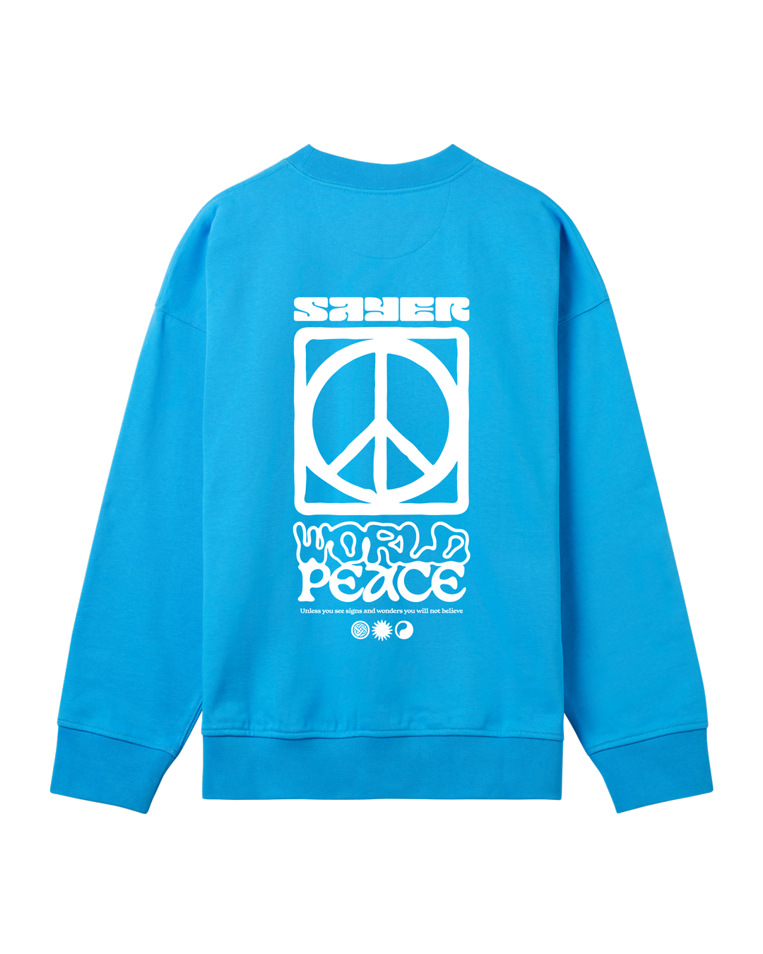 Mens World Peace Sweat - Turquoise