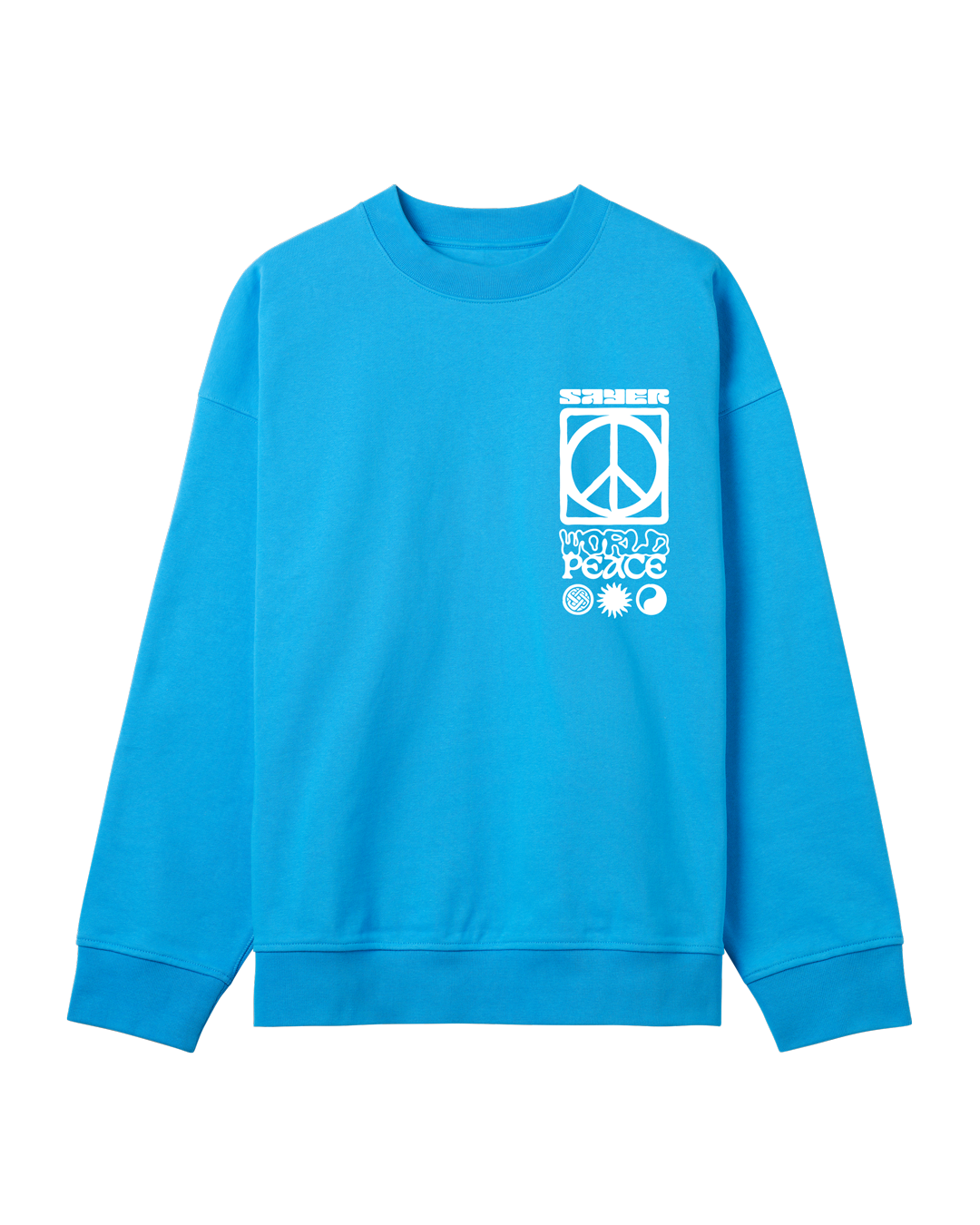 Mens World Peace Sweat - Turquoise