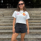 Womens Mind-Body Connection Crop Tee - White