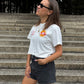 Womens Mind-Body Connection Crop Tee - White