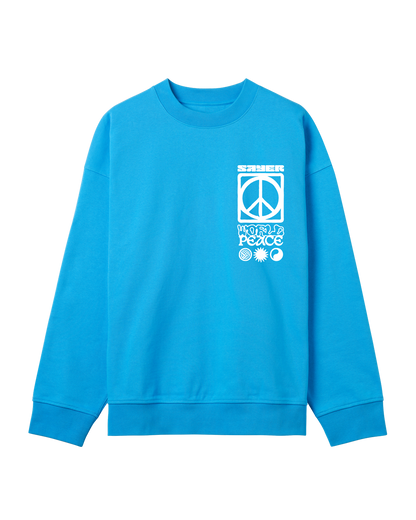 Mens World Peace Sweat - Turquoise