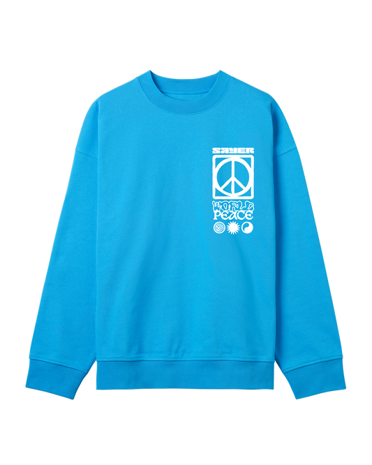 Mens World Peace Sweat - Turquoise