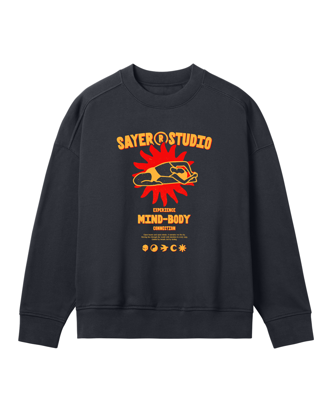 Womens Mind-Body Crewneck - Black